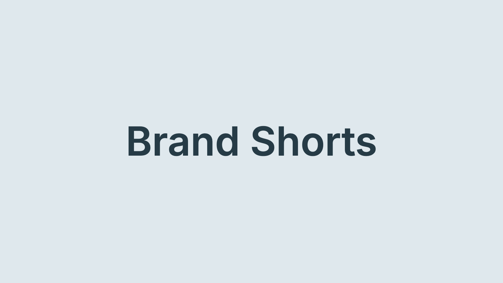 Brand Shorts: a collection of brand and product films